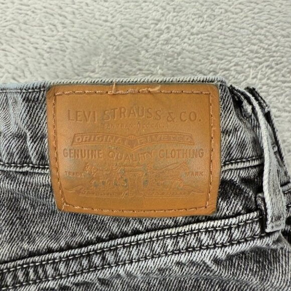 Levi's Ribcage Straight Grey Denim Jeans Women's Size 27x25 - Picture 11 of 13